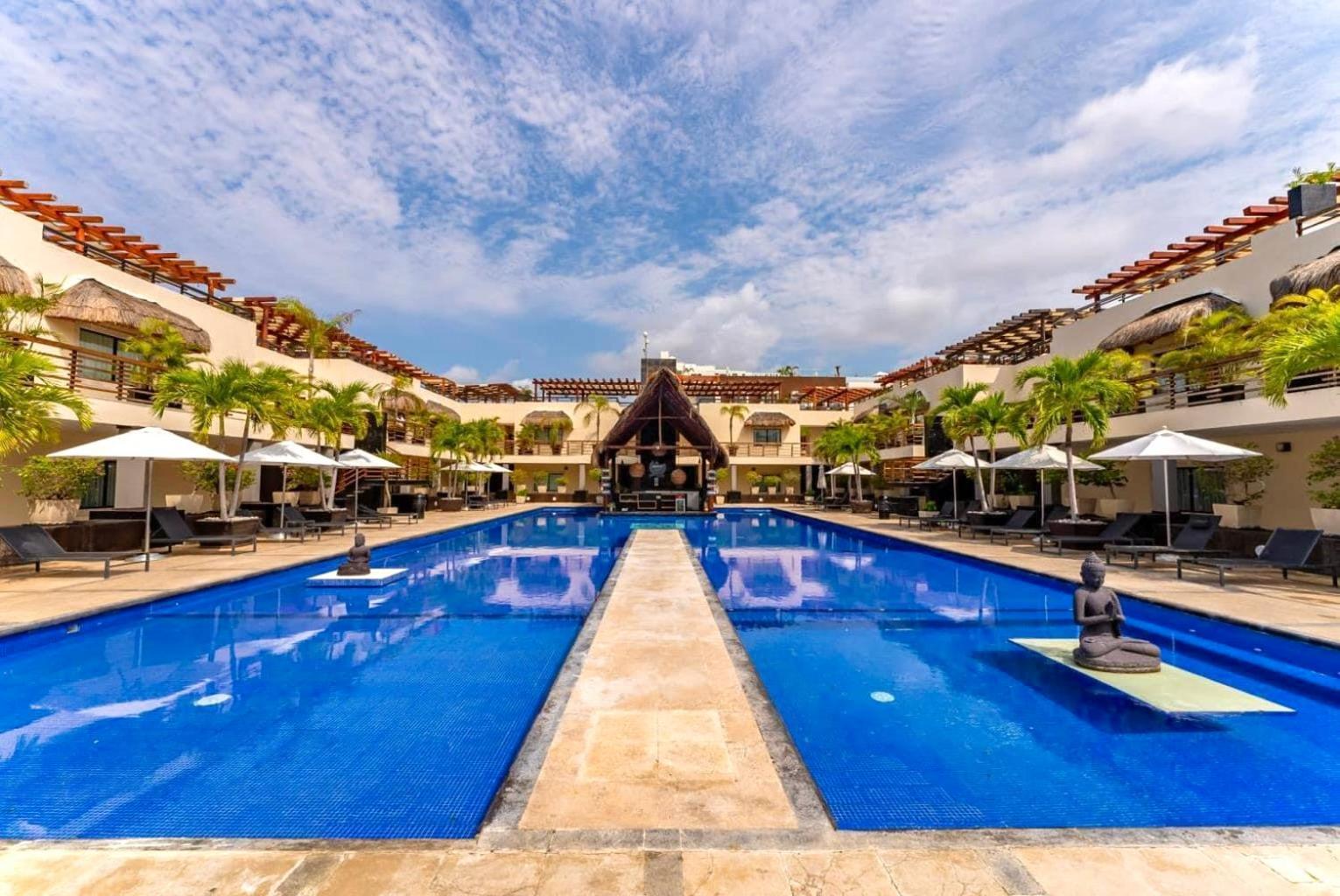 Departamento En Aldea Thai Con Terraza, Vista Al Mar Y Alberca Privada, Para 8 Personas Διαμέρισμα Πλάγια Ντελ Κάρμεν Εξωτερικό φωτογραφία